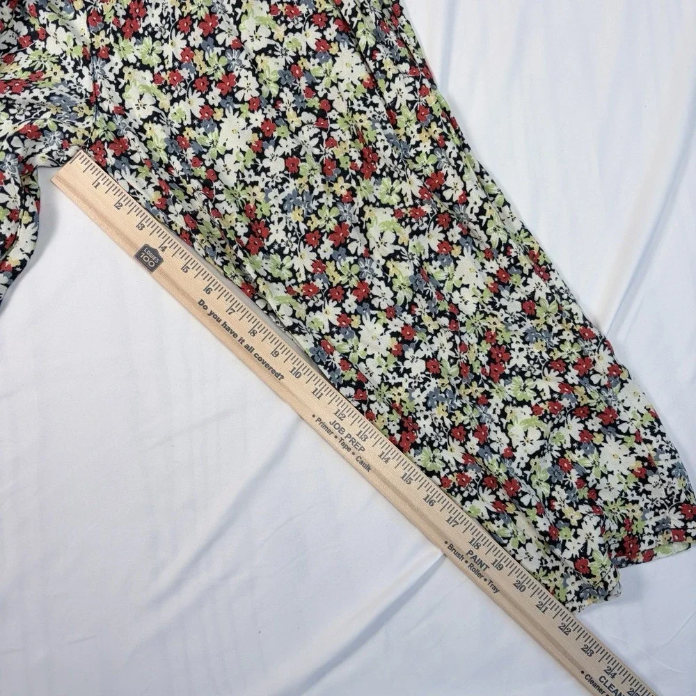 Free People Jumpsuit Floral Flower Ruffle‎ Vneck Sz S Pant Short Sleeve Boho